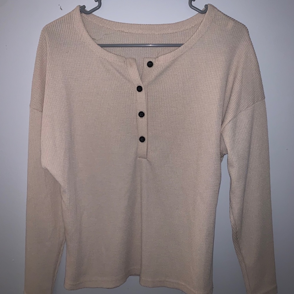Cream buttoned sweater